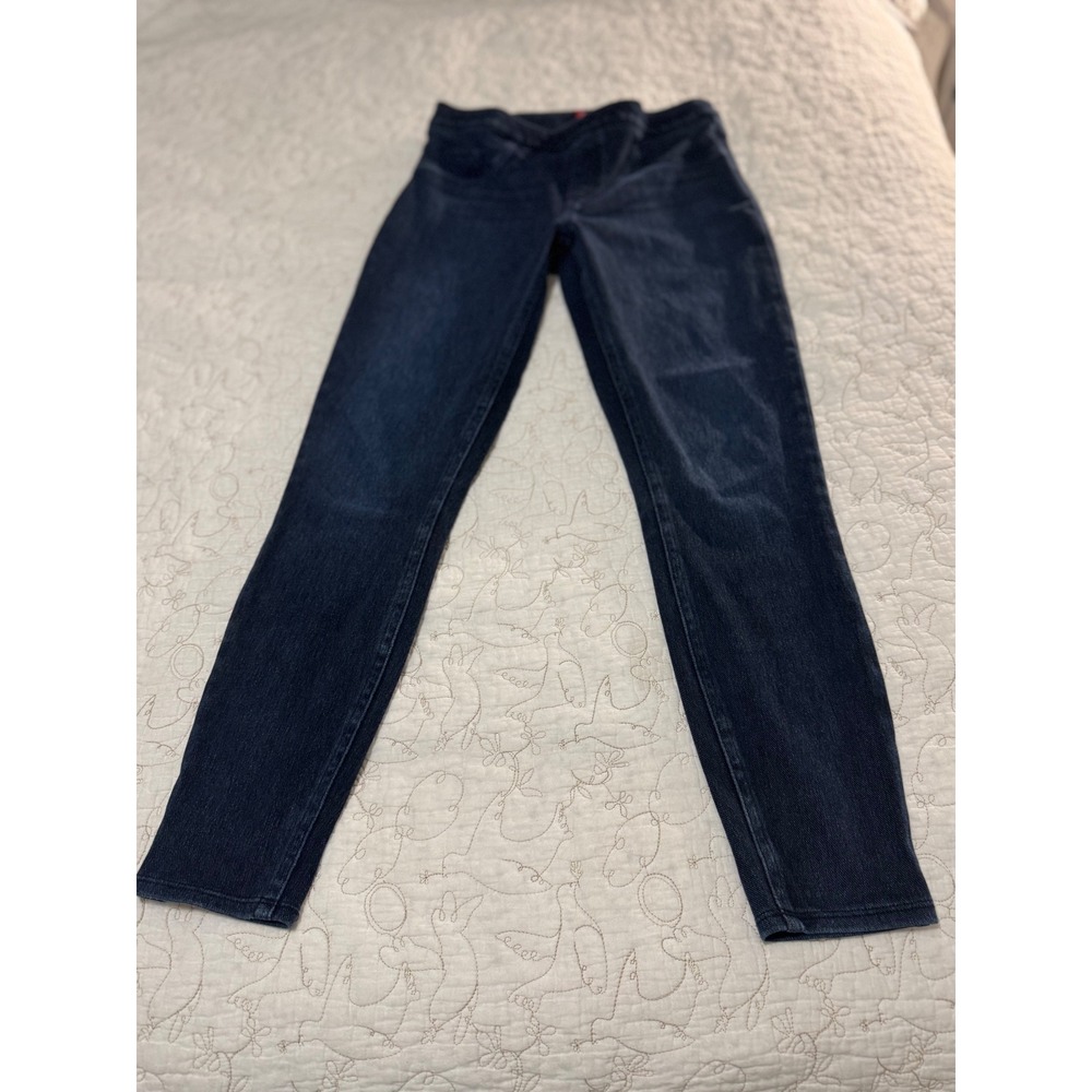 SPANX Jean-ish Ankle Skinny Jeans Womens M/M Dark Wash Pull On Jegging